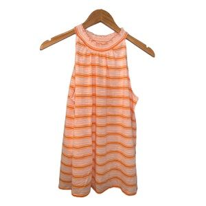 Loft Outlet Sleeveless Top Ruffled Collar Size Medium